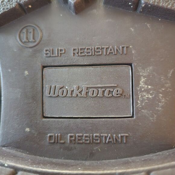 WorkForce Steel Toe Work Boots Mens Size 11 Oil Resistant Slip Resistant Brown - Picture 12 of 12